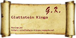 Glattstein Kinga névjegykártya